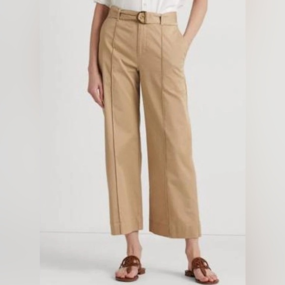 Ralph Lauren Pants - NEW  Womens Size 16  Ralph Lauren Micro-Sanded Twill Belted Wide-Leg  Pants $145